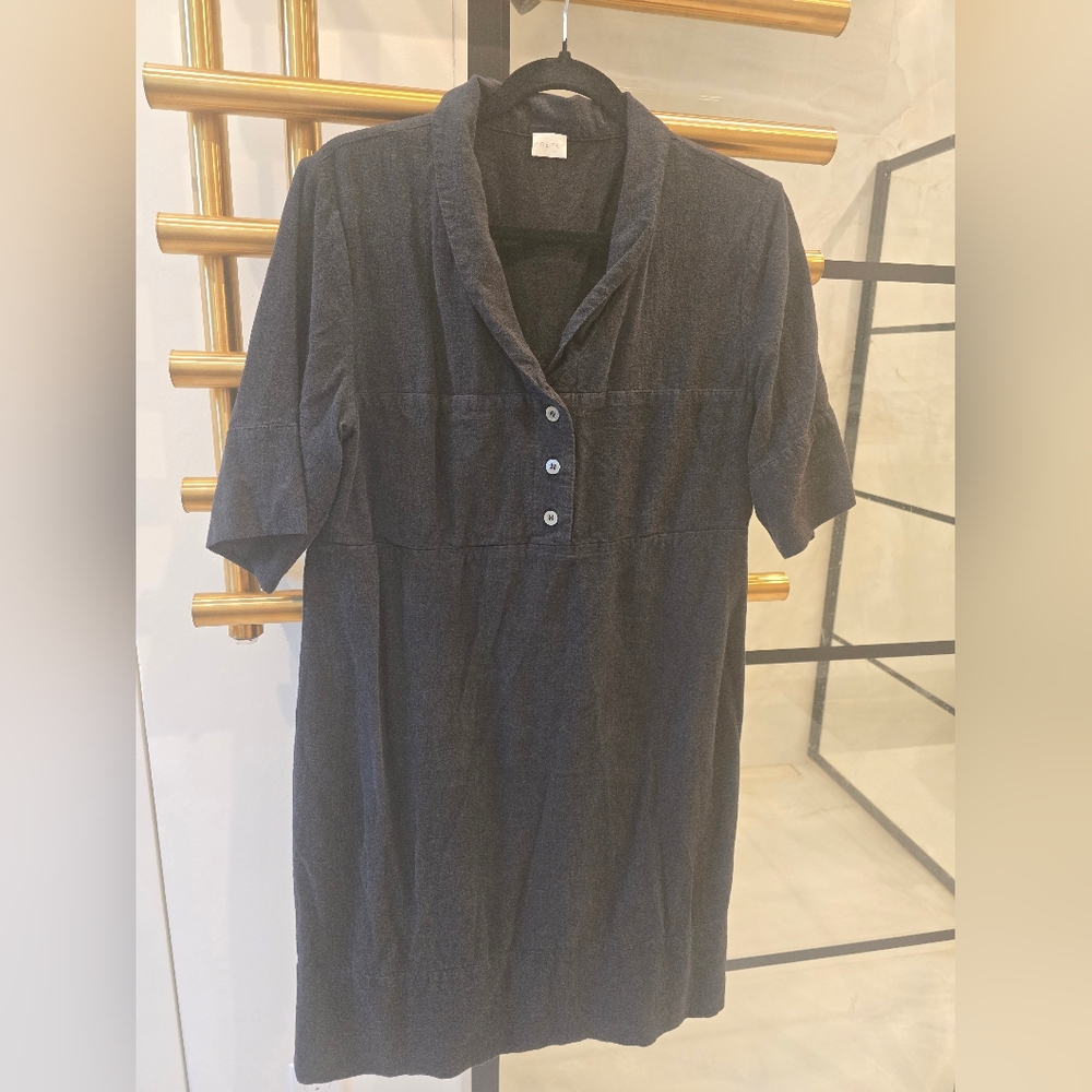 Poetry Black Linen Dress